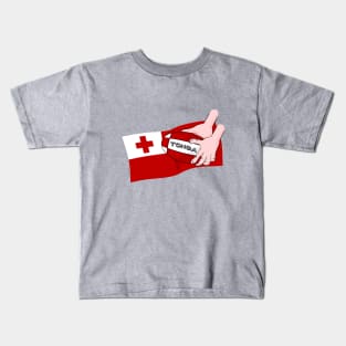 Tonga Rugby Flag Kids T-Shirt